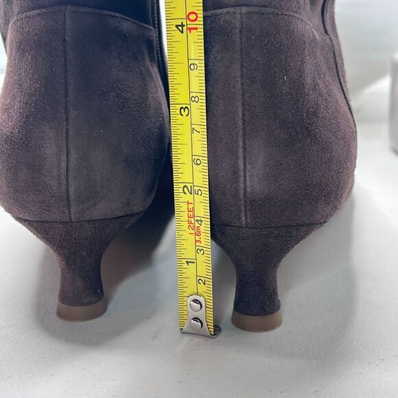 Everlane The Editor Suede Boot Side Zip Pointed Toe Brown Women's 6.5 Tried On - Picture 8 of 9